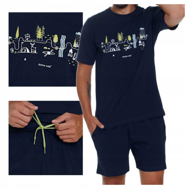 Doctor Nap Piżama Męska PMB.5355 NAVY BLUE