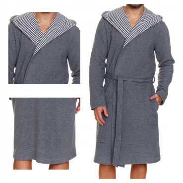 Doctor Nap Szlafrok Męski SMW.7230 DARK GREY