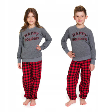 Doctor Nap Piżama Dziecięca PDU.7345 DARK GREY