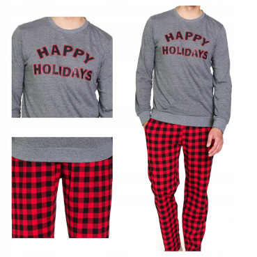 Docor Nap Piżama Męska PMB.7344 DARK GREY