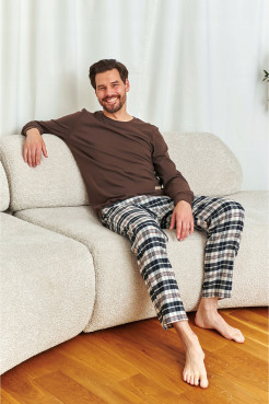 Doctor Nap Piżama Męska PMB.7334 BROWNIE